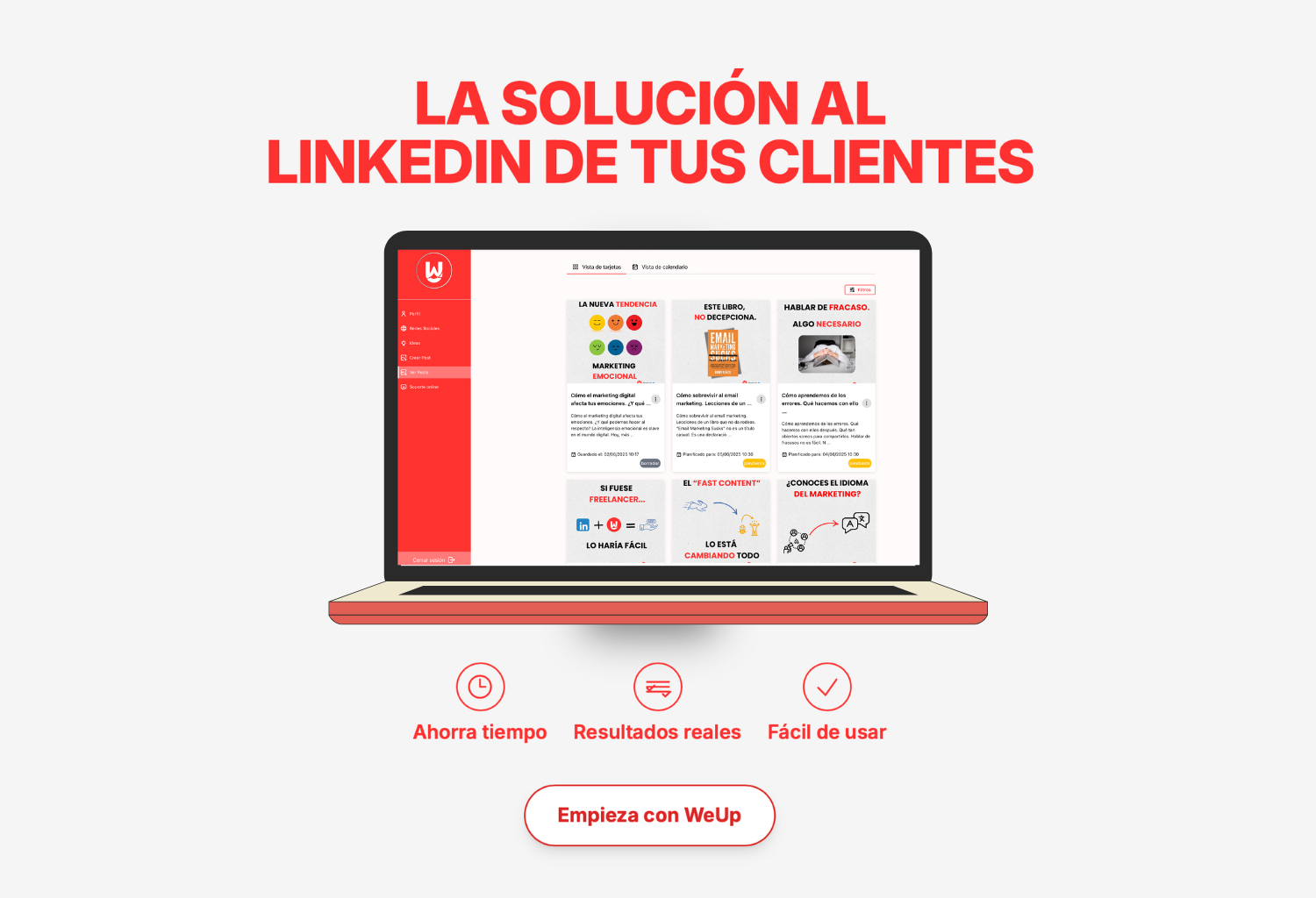 Weup: Gestiona el LinkedIn de todos tus clientes